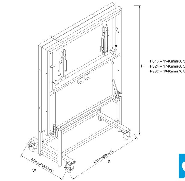 EziFold specs folded up