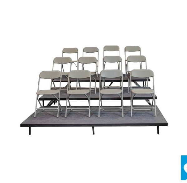 3 Tiered STRAIGHT Seated Choir Riser