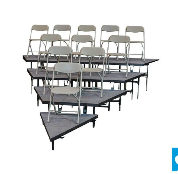 4 Tiered WEDGED Seated Choir Riser