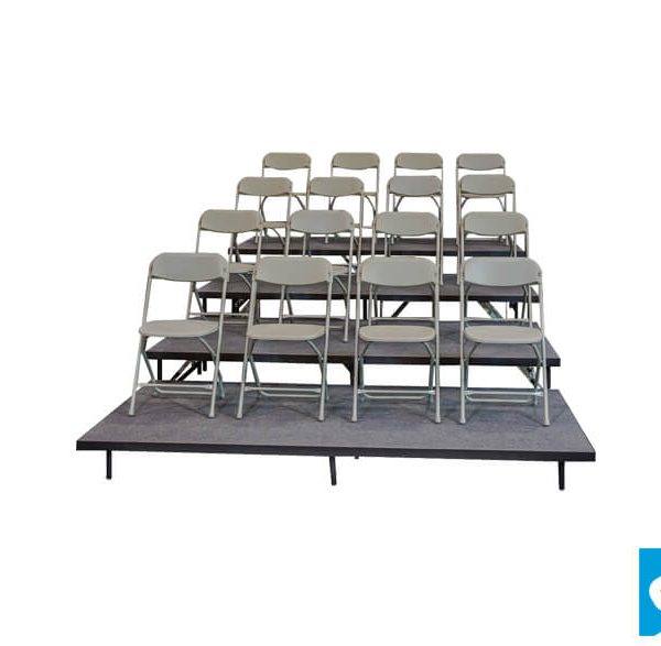 4 Tiered STRAIGHT Seated Choir Riser