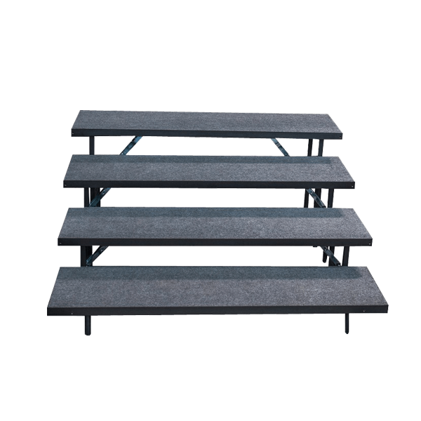 4 Tier STRAIGHT Standing Choir Riser
